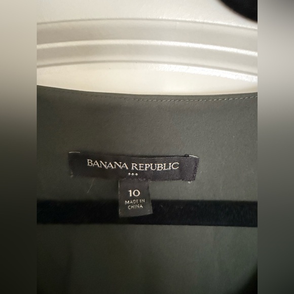 Banana Republic Olive Vegan Leather Wrap Dress - Picture 4 of 9